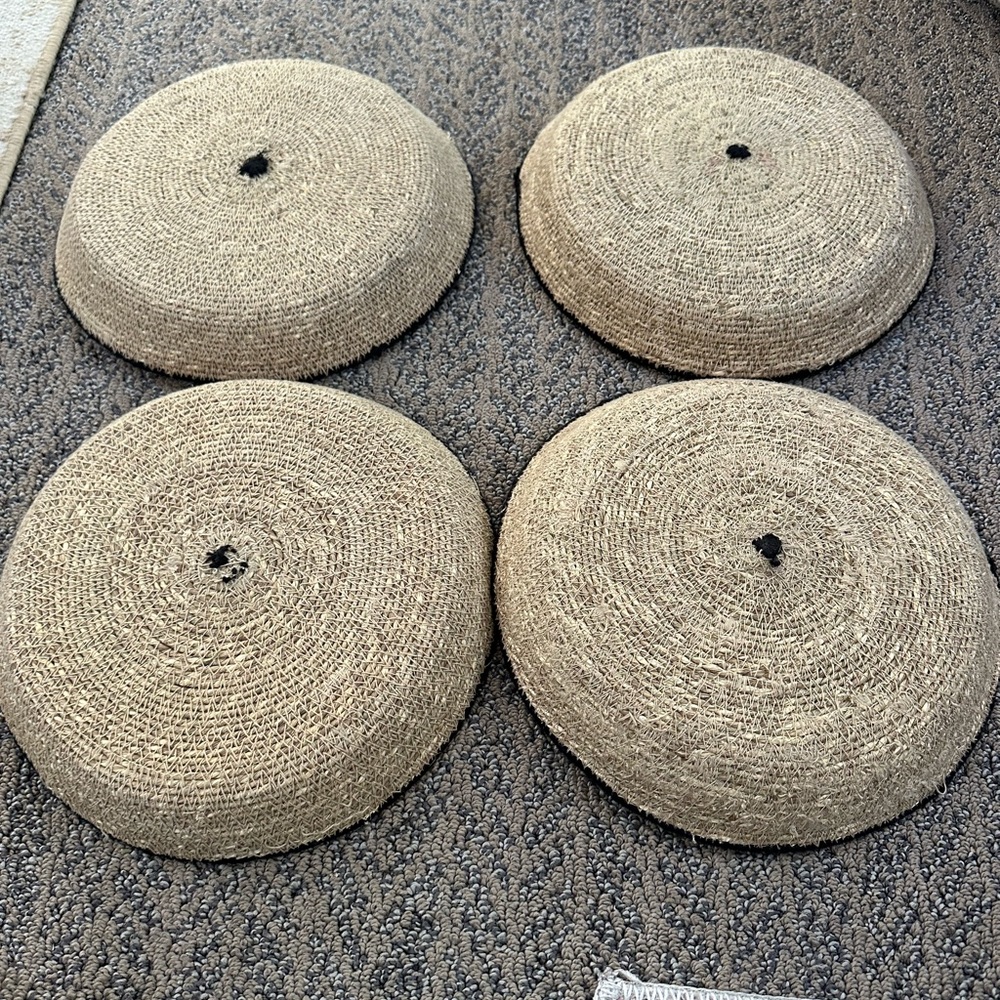 Unbranded rope basket style plate holders decor set of 4 - Picture 3 of 3